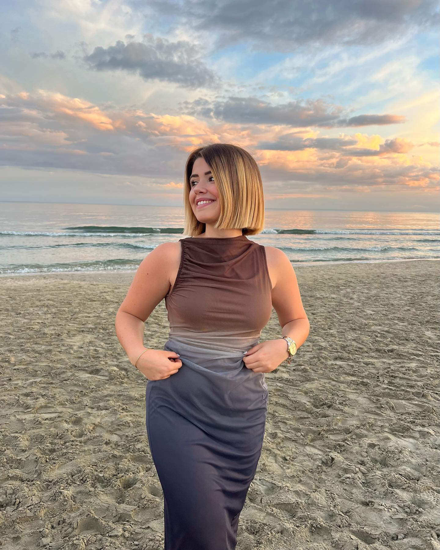 Neck Bodycon Dress